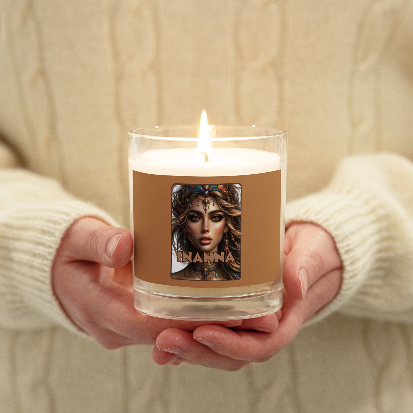 Glass Jar Soy Wax Goddess Inanna Candle